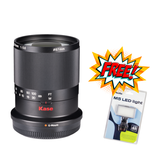 (預訂) Kase 200mm F5.6 Reflex Lens Full Frame Manual Focus 手動全片幅反射鏡 for Fujifilm GFX mount (贈送1個M5 LED)
