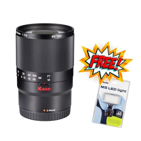 (預訂) Kase 200mm F5.6 Reflex Lens Full Frame Manual Focus 手動全片幅反射鏡 for Nikon Z mount (贈送1個M5 LED)