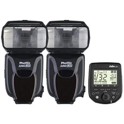 Phottix Juno Li60 Lithium Battery Hot Shoe Flash X2  + Odin Lite Tx Combo
