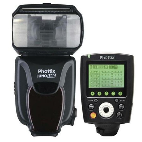 Phottix Juno Li60 Lithium Battery Hot Shoe Flash + Odin II Tx Combo (Nikon)