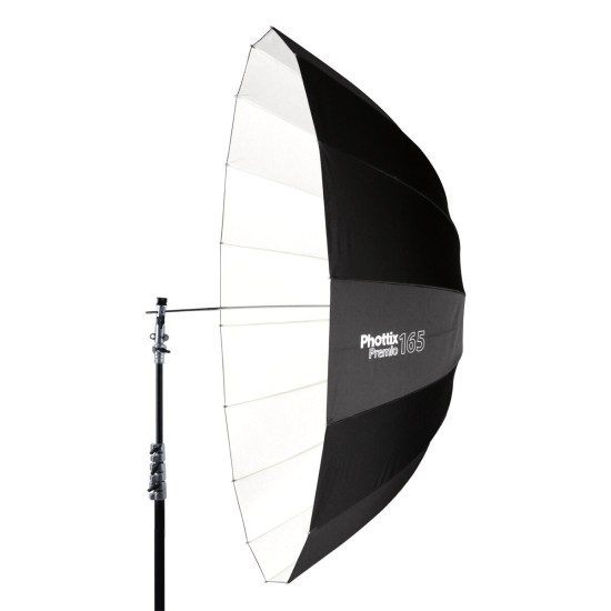 Phottix Premio Reflective Umbrella 165cm/65″ Black Exterior / White Interior