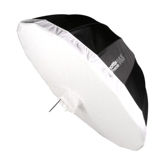 Parapluie Parabolique Réfléchissant Phottix Premio 120 Cm – Intérieur Argenté, Extérieur Noir – Pour Portraits
