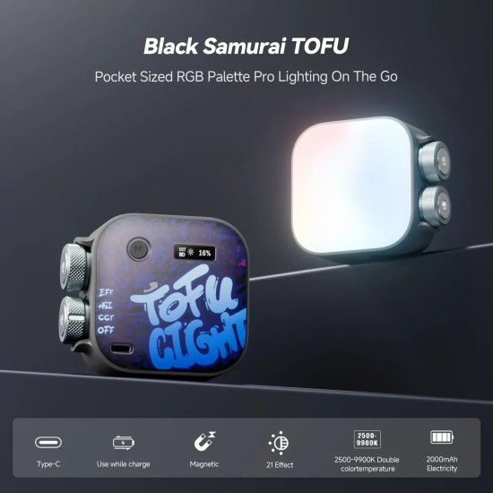Photoolex Tofu RGB LED Light Black Sumarai Kit