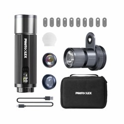 Photoolex ZOOM Light (12W RGB - Steel Magnetic Gobo) 手電筒RGB造影燈套裝