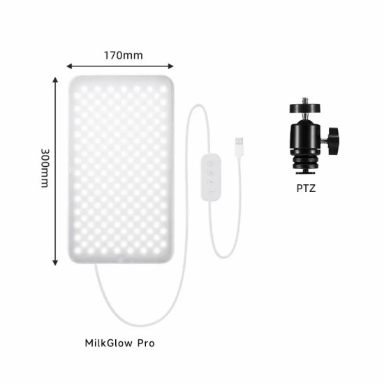 Photoolex Large Milk Tablet Panel Light Desktop Streaming Light Package